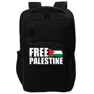 Free Palestine Support Stand With Palestine Impact Tech Backpack