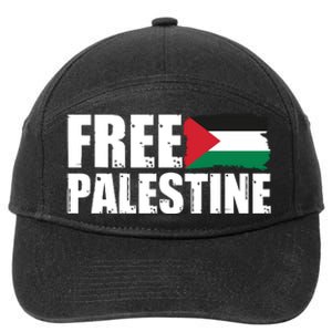 Free Palestine Support Stand With Palestine 7-Panel Snapback Hat