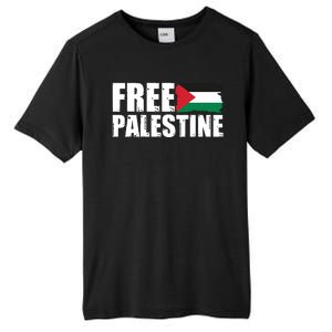 Free Palestine Support Stand With Palestine Tall Fusion ChromaSoft Performance T-Shirt