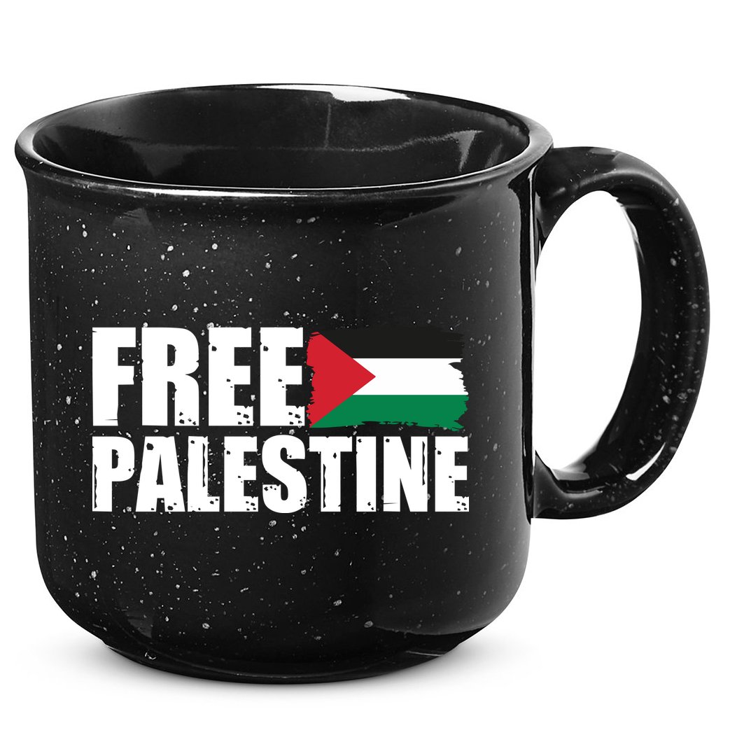 Free Palestine Support Stand With Palestine 15oz Campfire Ceramic Mug