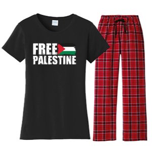 Free Palestine Support Stand With Palestine Women's Flannel Pajama Set