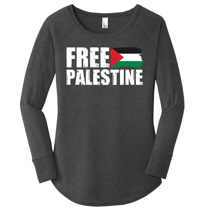 Free Palestine Support Stand With Palestine Women's Perfect Tri Tunic Long Sleeve Shirt