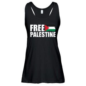 Free Palestine Support Stand With Palestine Ladies Essential Flowy Tank