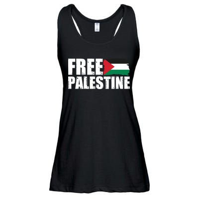 Free Palestine Support Stand With Palestine Ladies Essential Flowy Tank
