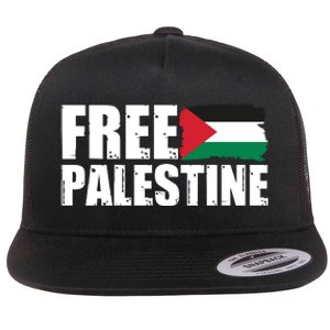 Free Palestine Support Stand With Palestine Flat Bill Trucker Hat