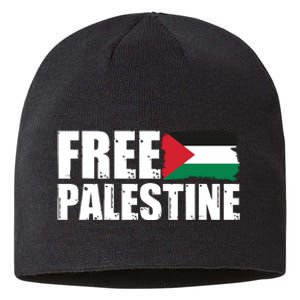 Free Palestine Support Stand With Palestine Sustainable Beanie