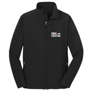 Free Palestine Support Stand With Palestine Core Soft Shell Jacket