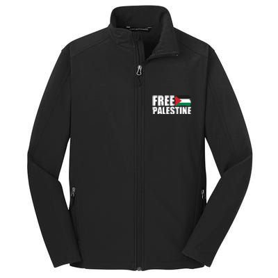 Free Palestine Support Stand With Palestine Core Soft Shell Jacket