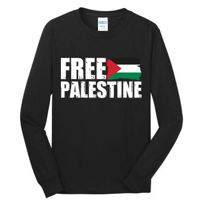 Free Palestine Support Stand With Palestine Tall Long Sleeve T-Shirt