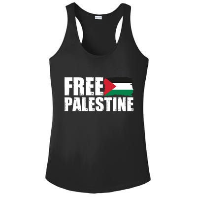 Free Palestine Support Stand With Palestine Ladies PosiCharge Competitor Racerback Tank