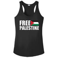 Free Palestine Support Stand With Palestine Ladies PosiCharge Competitor Racerback Tank