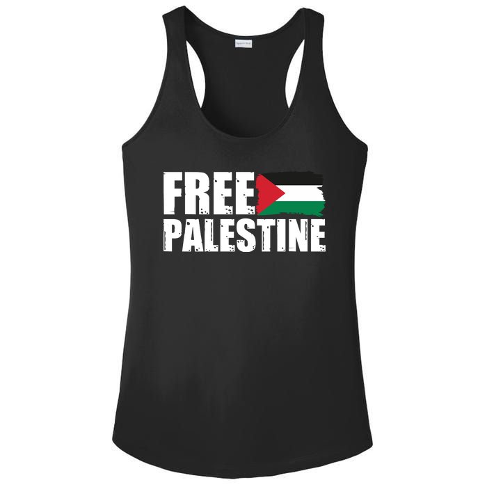 Free Palestine Support Stand With Palestine Ladies PosiCharge Competitor Racerback Tank