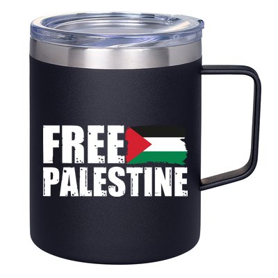 Free Palestine Support Stand With Palestine 12oz Stainless Steel Coffee Mug