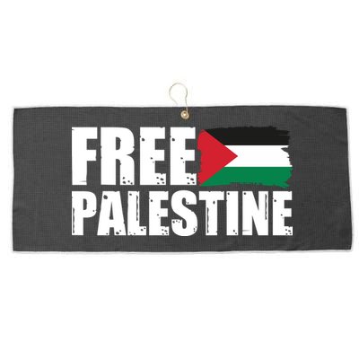 Free Palestine Support Stand With Palestine Large Microfiber Waffle Golf Towel
