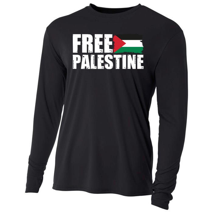 Free Palestine Support Stand With Palestine Cooling Performance Long Sleeve Crew