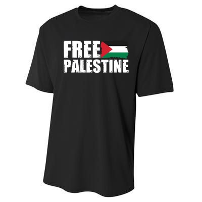 Free Palestine Support Stand With Palestine Performance Sprint T-Shirt