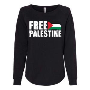 Free Palestine Support Stand With Palestine Womens California Wash Sweatshirt