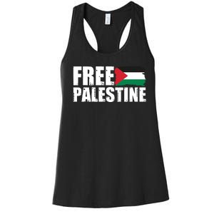 Free Palestine Support Stand With Palestine Women's Racerback Tank