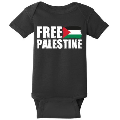 Free Palestine Support Stand With Palestine Baby Bodysuit