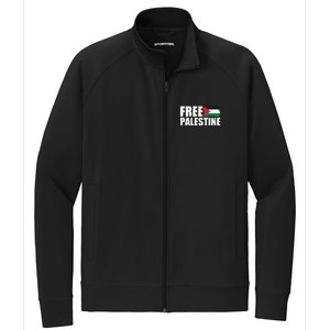 Free Palestine Support Stand With Palestine Stretch Full-Zip Cadet Jacket