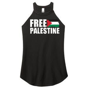 Free Palestine Support Stand With Palestine Women’s Perfect Tri Rocker Tank