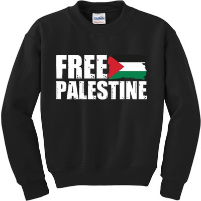 Free Palestine Support Stand With Palestine Kids Sweatshirt
