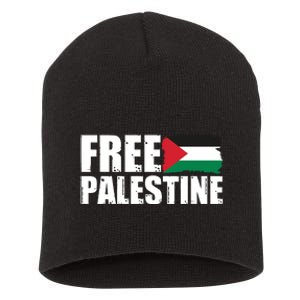 Free Palestine Support Stand With Palestine Short Acrylic Beanie