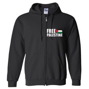 Free Palestine Support Stand With Palestine Full Zip Hoodie