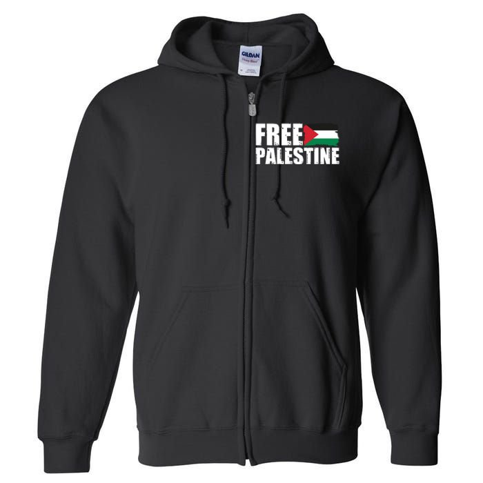 Free Palestine Support Stand With Palestine Full Zip Hoodie