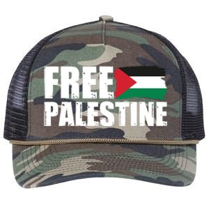 Free Palestine Support Stand With Palestine Retro Rope Trucker Hat Cap