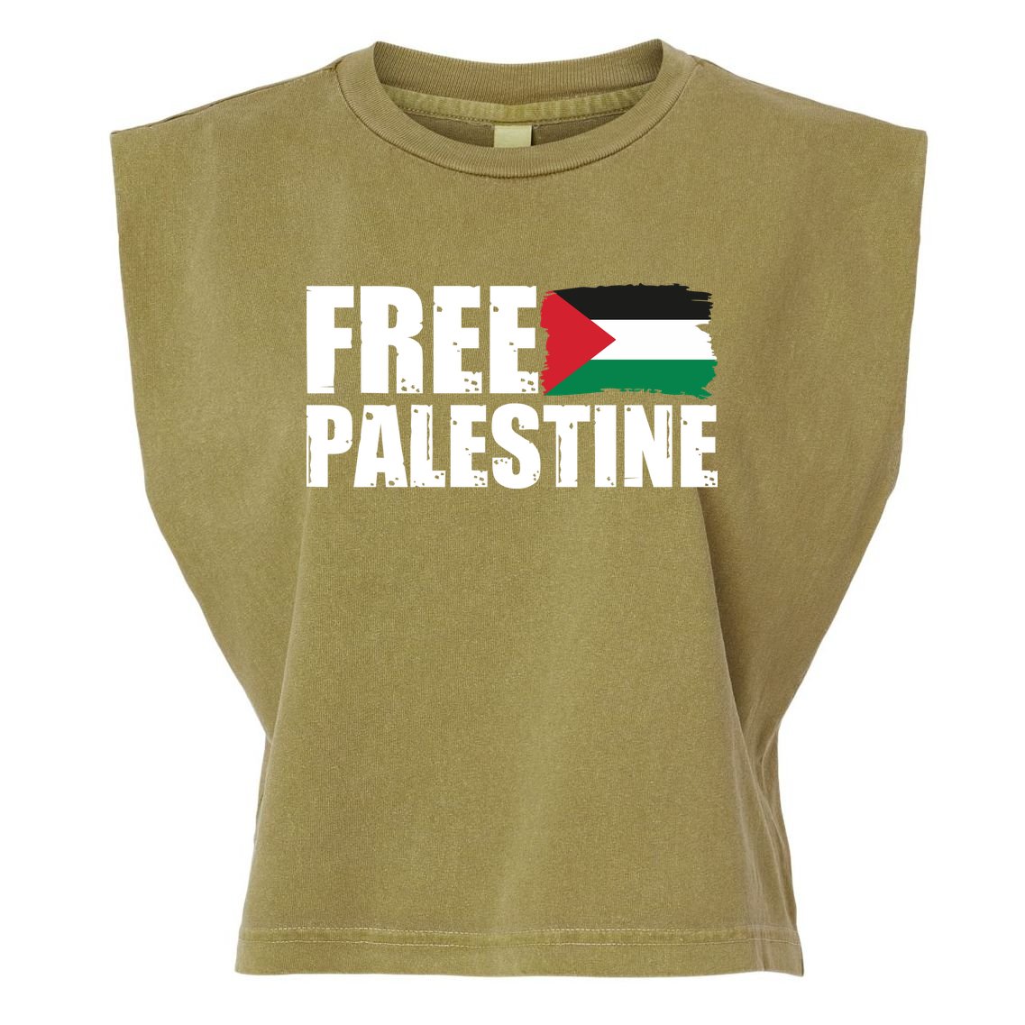 Free Palestine Support Stand With Palestine Garment-Dyed Women's Muscle Tee