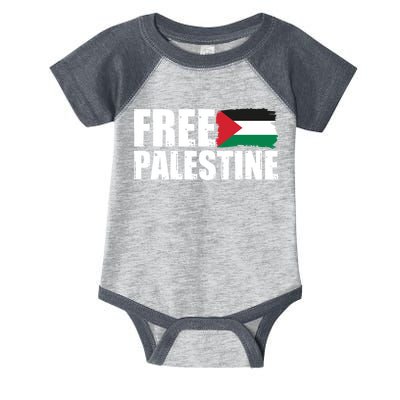 Free Palestine Support Stand With Palestine Infant Baby Jersey Bodysuit