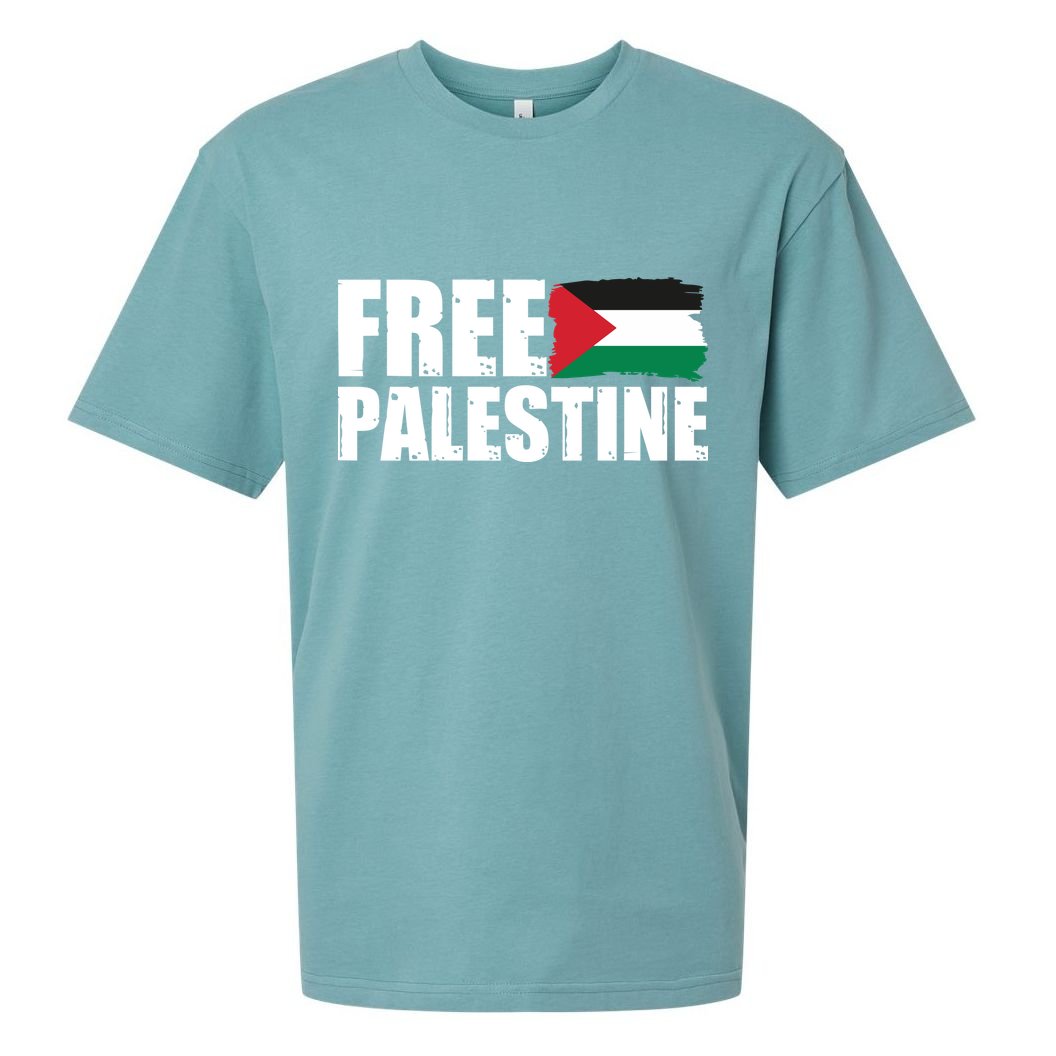 Free Palestine Support Stand With Palestine Sueded Cloud Jersey T-Shirt