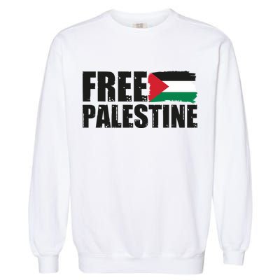 Free Palestine Support Stand With Palestine Garment-Dyed Sweatshirt