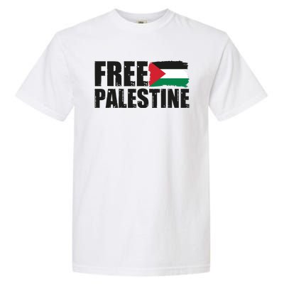 Free Palestine Support Stand With Palestine Garment-Dyed Heavyweight T-Shirt