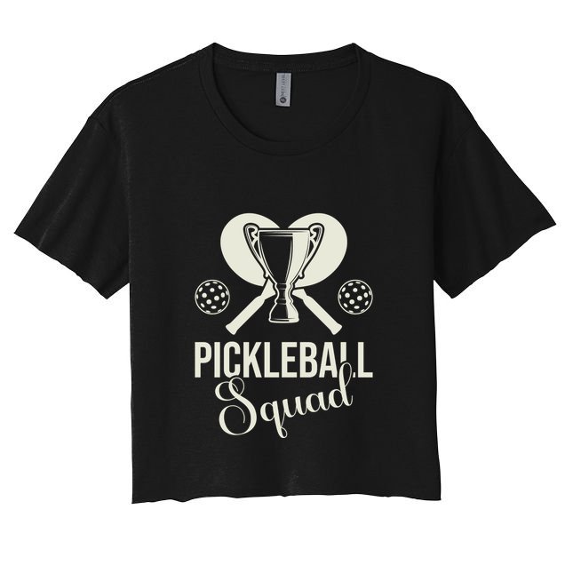 Funny Pickleball Squad Champion Sport Gift Crop Top