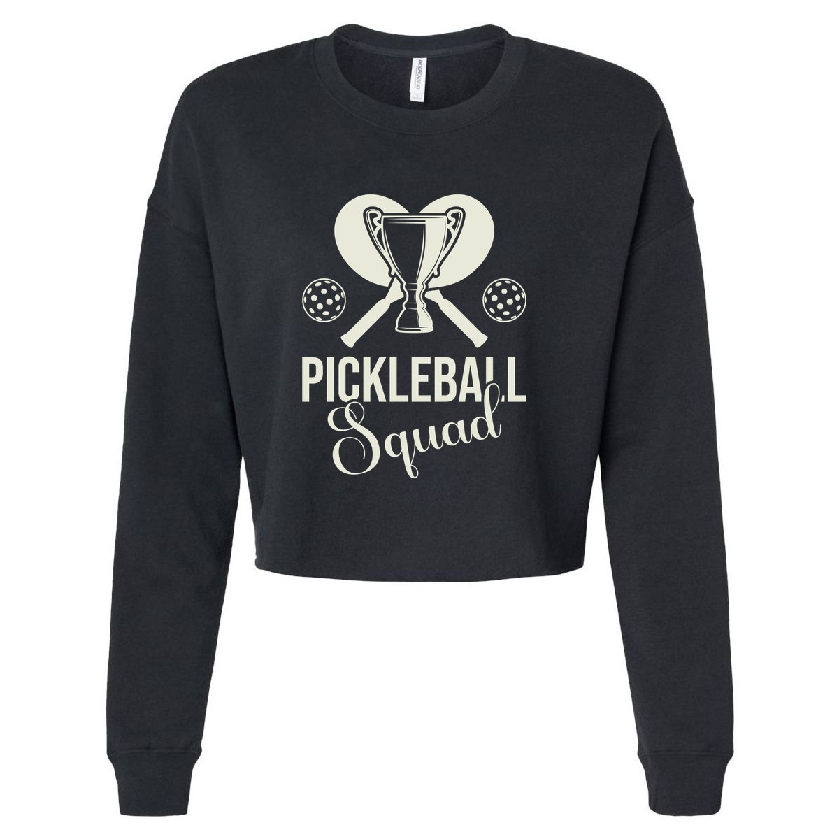Funny Pickleball Squad Champion Sport Gift Cropped Pullover Crew