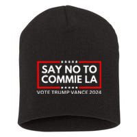 Funny Political Say No To Commie La Vote Trump Vance 2024 Short Acrylic Beanie