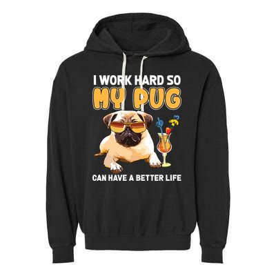 Funny Pug Shirts Pug Lover Gifts Garment-Dyed Fleece Hoodie