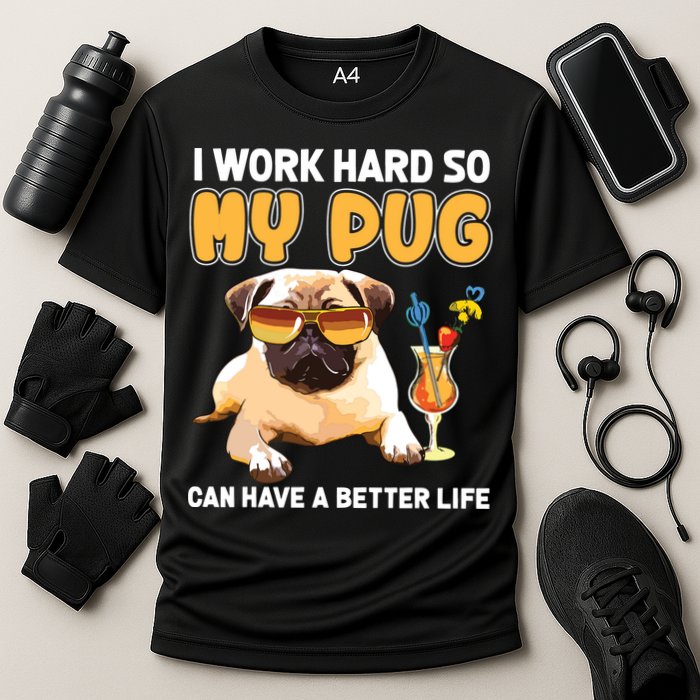 Funny Pug Shirts Pug Lover Gifts Cooling Performance Crew T-Shirt