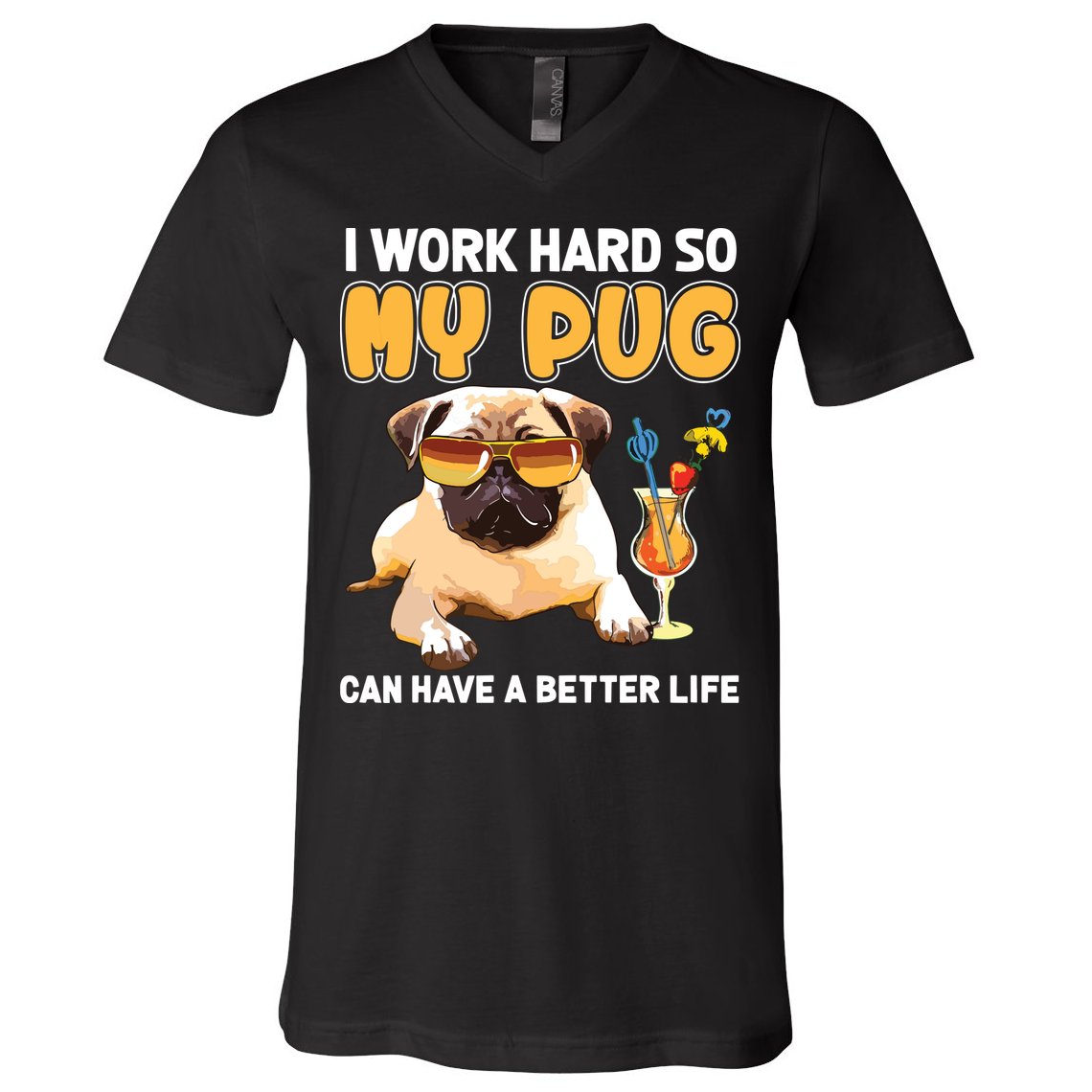 Funny Pug Shirts Pug Lover Gifts V-Neck T-Shirt