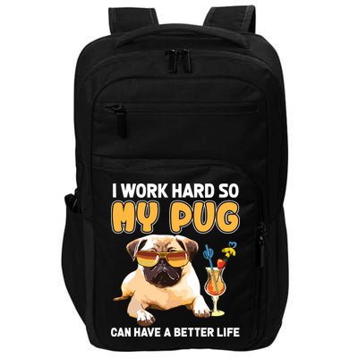 Funny Pug Shirts Pug Lover Gifts Impact Tech Backpack