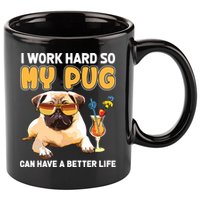 Funny Pug Shirts Pug Lover Gifts 11oz C Handle Ceramic Mug