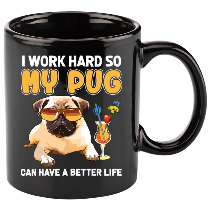 Funny Pug Shirts Pug Lover Gifts 11oz C Handle Ceramic Mug