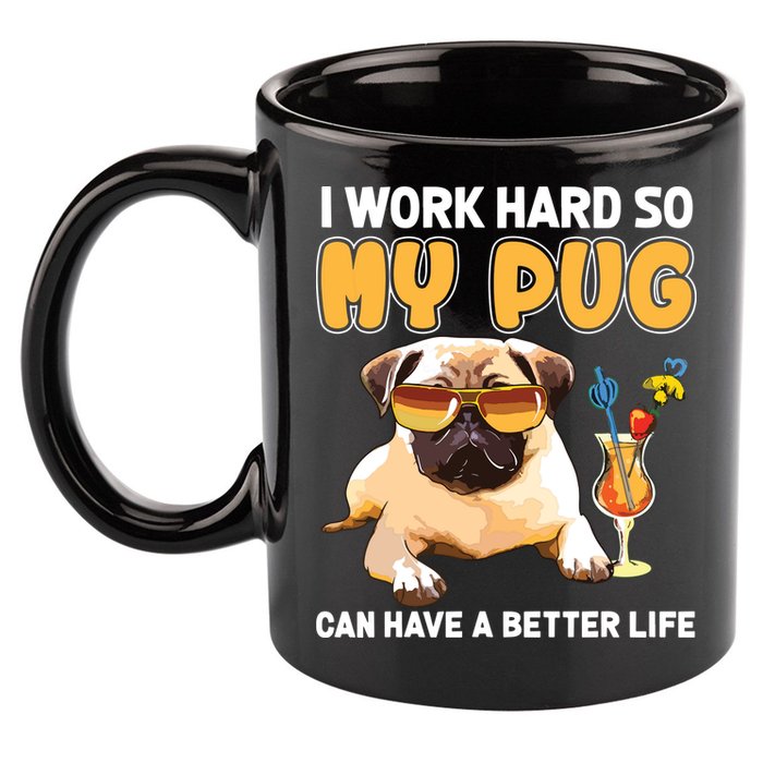 Funny Pug Shirts Pug Lover Gifts 11oz C Handle Ceramic Mug