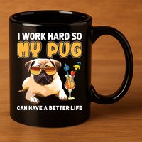 Funny Pug Shirts Pug Lover Gifts 11oz C Handle Ceramic Mug