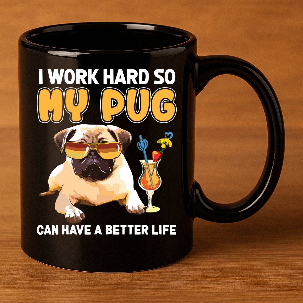 Funny Pug Shirts Pug Lover Gifts 11oz C Handle Ceramic Mug