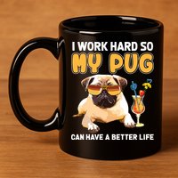 Funny Pug Shirts Pug Lover Gifts 11oz C Handle Ceramic Mug