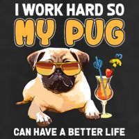 Funny Pug Shirts Pug Lover Gifts 25L Jumbo Tote