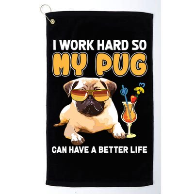 Funny Pug Shirts Pug Lover Gifts Golf Towel
